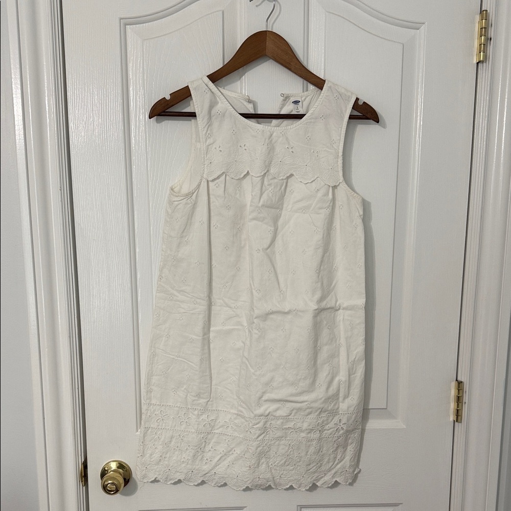 Old Navy White Eyelet Sleeveless Mini Dress